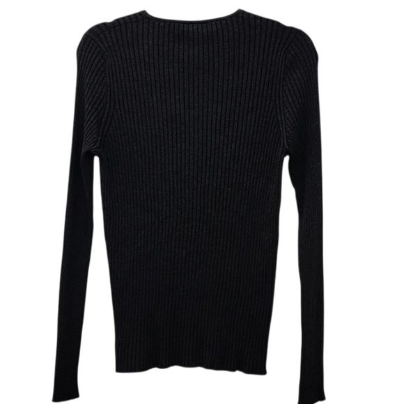 Akris Black Ribbed Sweater - Picture 2 of 16